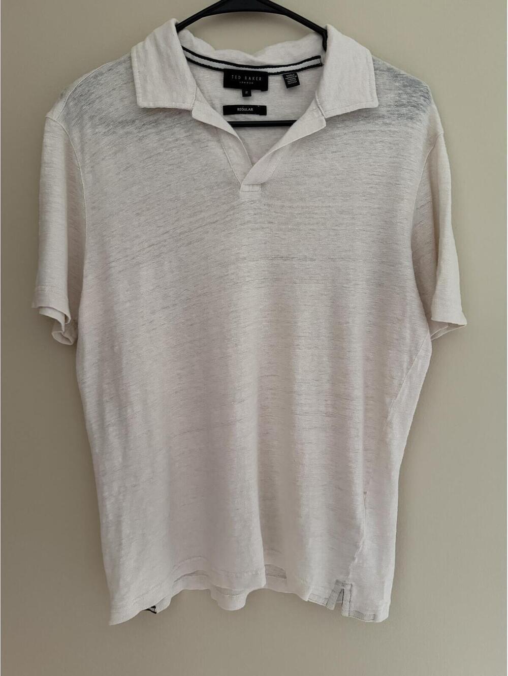 100% linen, Ted Baker US 6/Small, cream polo